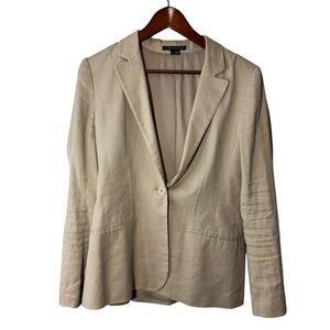 Theory Linen Cotton Blend Blazer Jacket Size 10